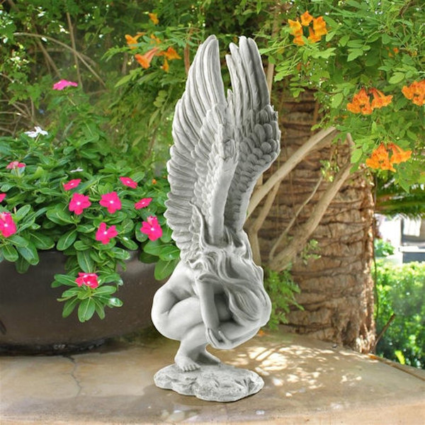 Remembrance and Redemption Angel Statue Weeping Female Nude